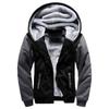 Herren Kapuzen-Fleece-Sweatshirt Lässig Langarm Reißverschluss Oberbekleidung