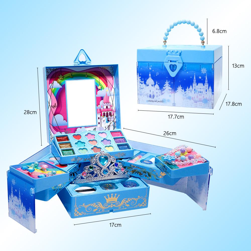 Children'S Play House Girl Cosmetics Ice And Snow Set Princess Manicure Toy Gift Box Birthday Gift