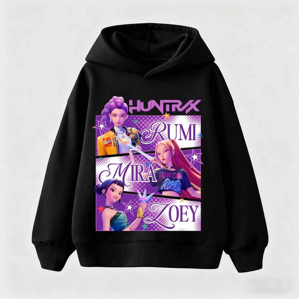 2025 KPop Demon Hunters Hoodie Fashion Rumi Sweatshirt Pullover Cute Long Sleeve Autumn Girls Cartoon Y2K Hoody Sportswear
