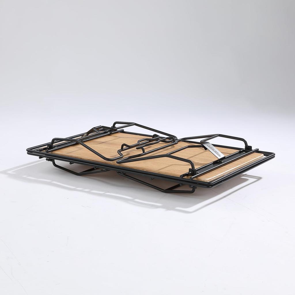 Stohovací stojan Camping Moon Stohovací stojan Dřevěný Železný stůl Černý T-238P