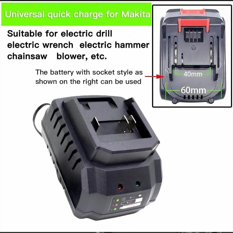 21V 2.0A Cordless Power Tool Battery Chargers with LED Display Lithium-lon Battery Charging Base Replacement Accessories
