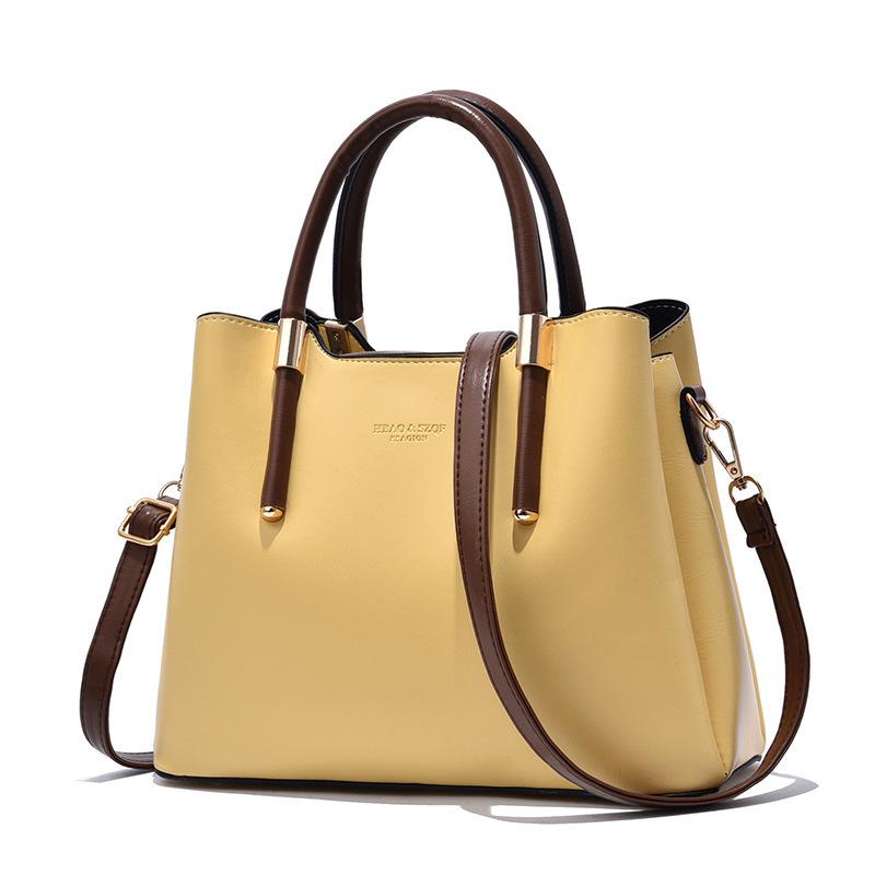 1Pc Women's Handbag Large Capacity Middle-aged Mother Bag Atmospheric Messenger Bag Pu Leather Bag