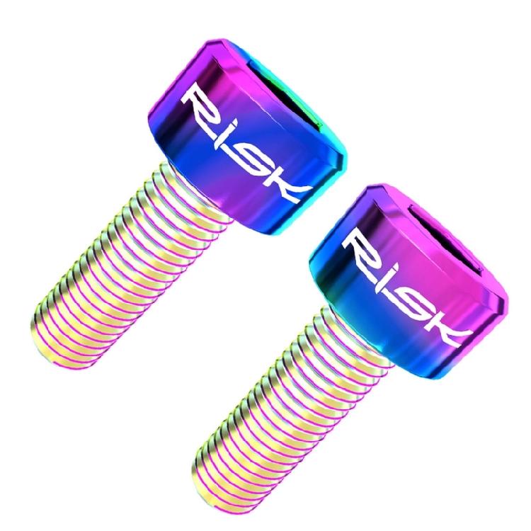 2Pcs M5 14mm for Titanium Alloy Bike Fixed Stem Bolt Bicycle Stem Round Tapered