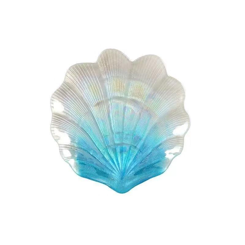 Ru Han Creative Colorful Glass Shell Serving Plate