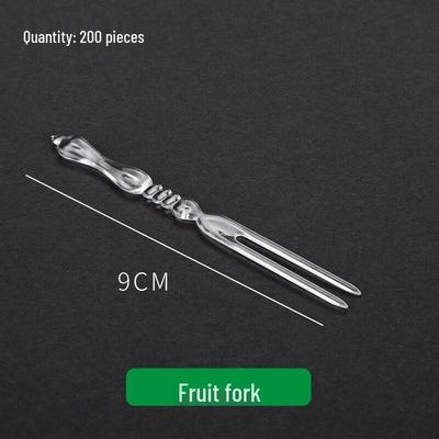 Disposable Plastic Fruit Forks & Dessert Spoons