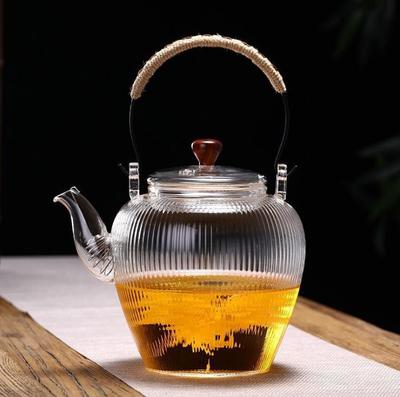 Teekanne, hitzebeständiges Glas-Teeset, chinesische Kanne, Kaffeefilter, 1100 ml, langlebiges Wasserkocher-Ei