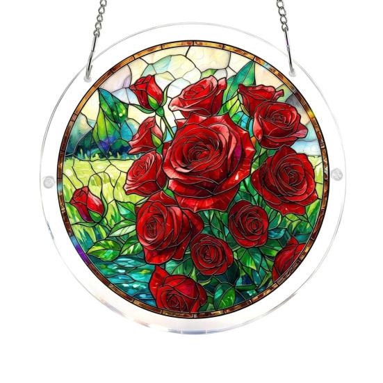 Acrylic Puzzle Suncatcher, Stained Glass Window Hanging Ornaments, DIY Jigsaw Puzzle Sun Catcher Kit for Home, Garden Decor, Gift for Women,