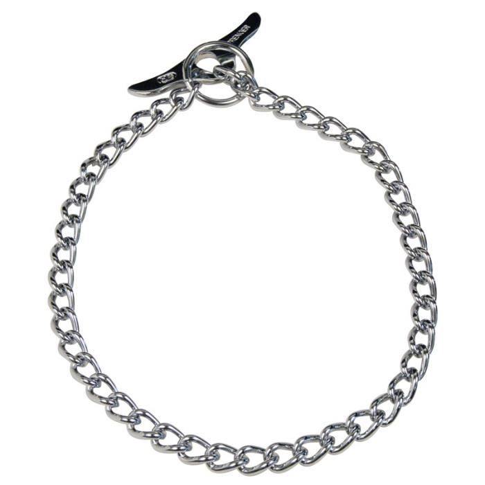 Collier étrangleur - Herm Sprenger - Unique - Acier chromé - Poils courts - Taille moyenne