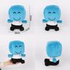Toslow Plush Blue Face Emoji Soft Toy With Pp Cotton Filling For Kids And Adults