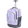 VisionHub Multifunktionaler Wasserdichter Rollrucksack, Floral, 31x21x48cm, Langlebige Drehräder