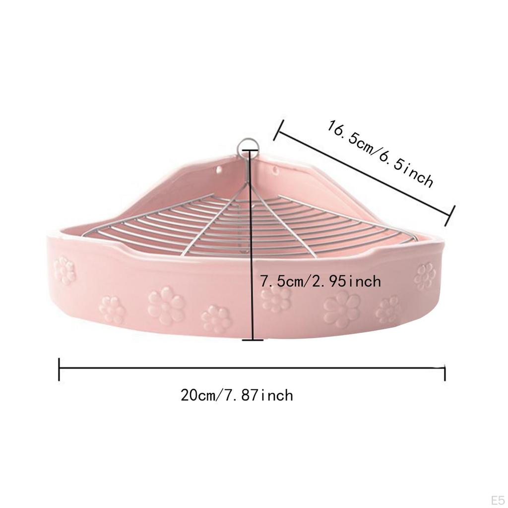 Kaninchen-Katzentoilette Eckschale Töpfchen Haustiertoilette für Meerschweinchen Hamster Kaninchen Frettchen