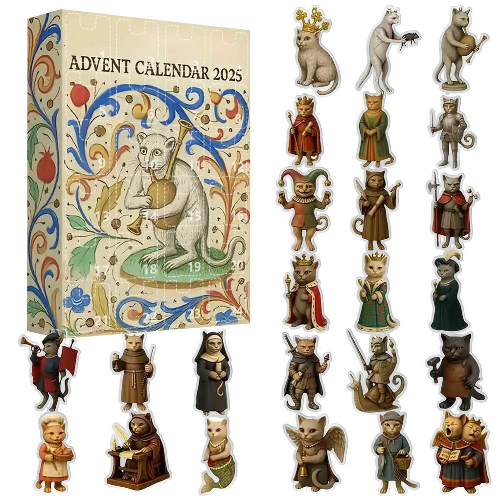 2D 24PC MEDIEVALCAT Popular Acrylic Countdown Calendar Clown