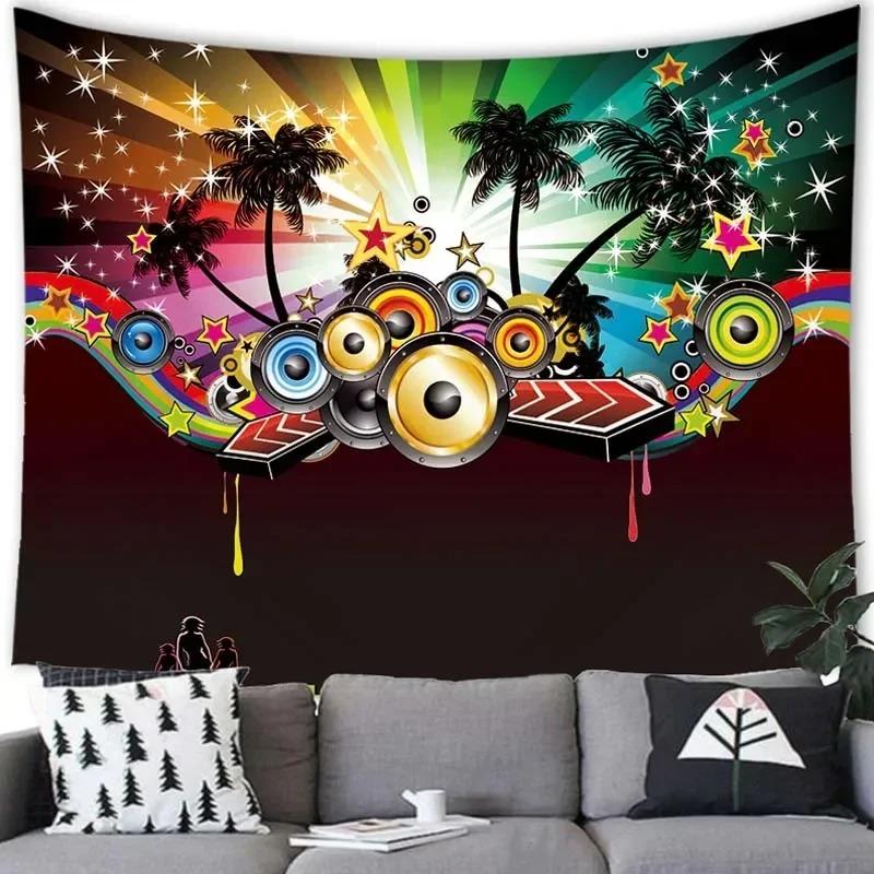 

Домашня Музична Кімната Спальня Фон Гобелен Ексклюзивна Завіса Гурт Кольорова Декорація Музична Нота Вечірка 100x75cm