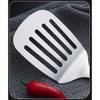 HANYANG Spatule en Acier Inoxydable Ustensiles de Cuisine Spatule à Manche en Bois Spatule de Cuisine