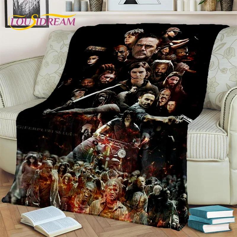 TWD The Walking Dead Rick Horror TV Blanket,Soft Throw Blanket for Home Bedroom Bed Sofa Picnic Travel Office Cover Blanket Kids