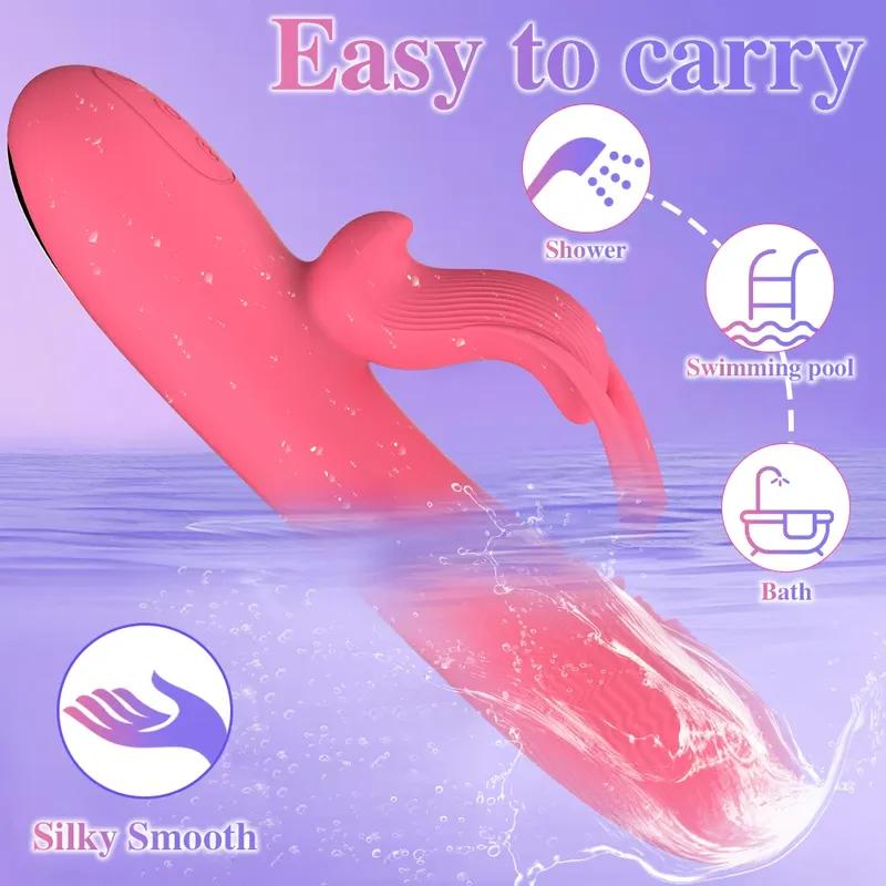 Rabbit Vibrator Women Panties Vibrator G-Spot Vagina Clitoris Dual Vibration Stimulator Female Masturbator Sex Toy for Women 18+