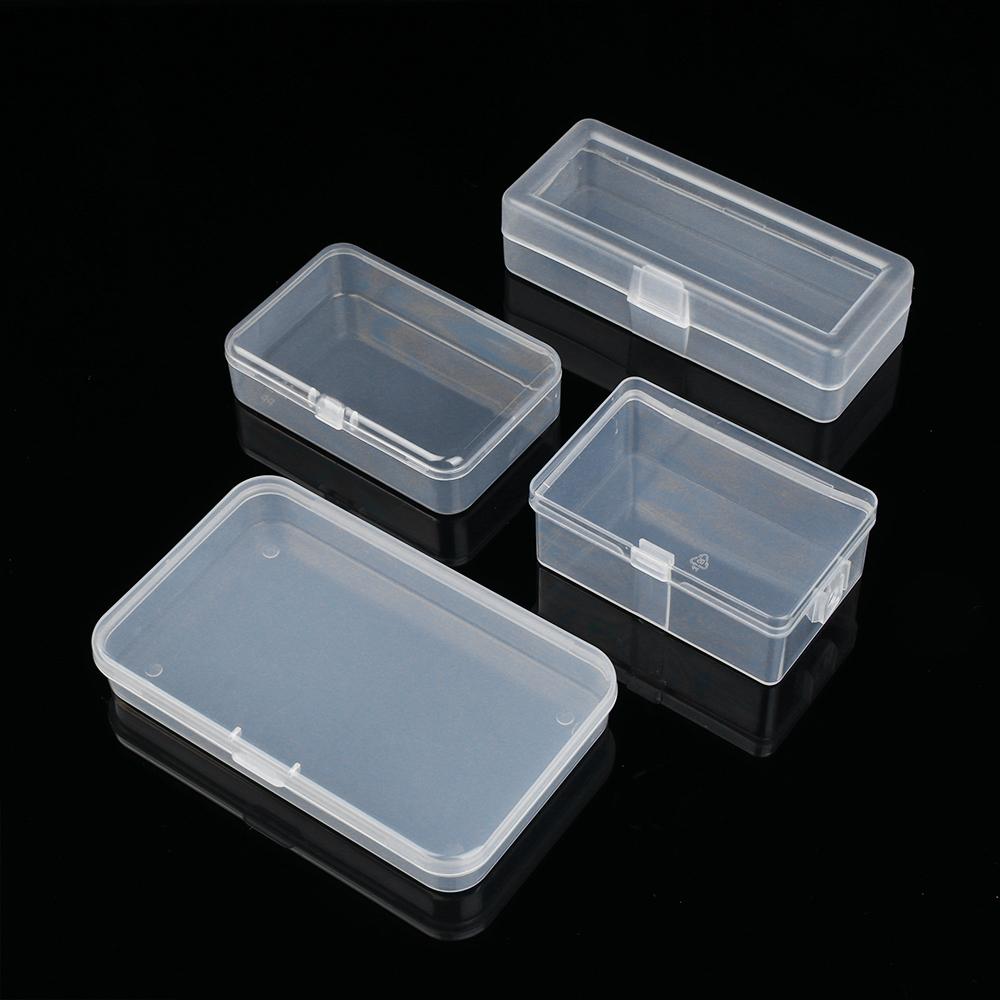 New Mini Plastic Box Rectangular Box Translucent Box Packing Box Storage Box Dustproof Durable Jewelry Storage Case Container