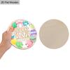 Happy Easter Bunny & Egg Wreath Wooden Sign, Round Front Door Decor, Colorful Spring Wall Hanging - Ideal Easter Gift