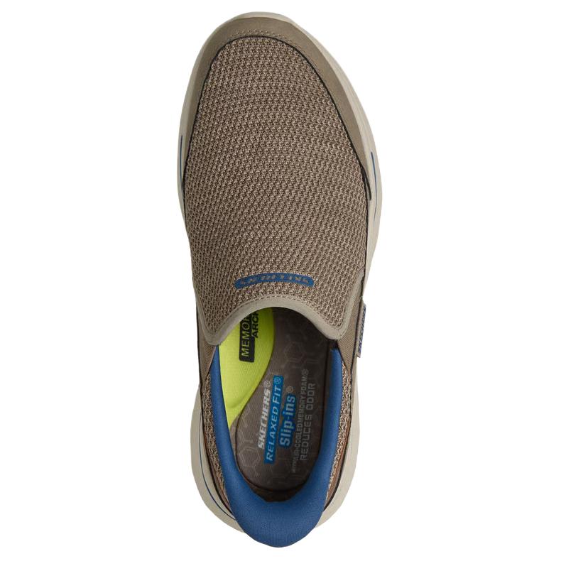 Skechers Nevaro Sparrow Comfortable Soft Support Lifestyle Casual Shoes Men Shoes Gray Brown 211335-TPE