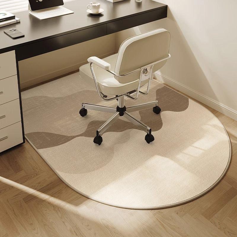 

Французский ковер для кабинета, кремовый, ветрозащитный, нескользящий, компьютерный коврик для кресла, арка, спальня, грязе- и износостойкий, вращающийся коврик для кресла 80*120CM