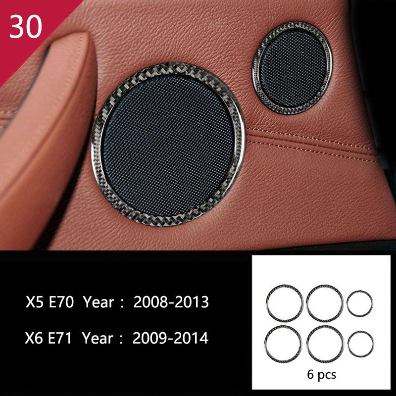 AAACH1 For BMW X5 X6 E70 E71 Accessories Car Interior Air Conditioning CD Console Panel Cover Decoration Trim Carbon Fiber Car Styling