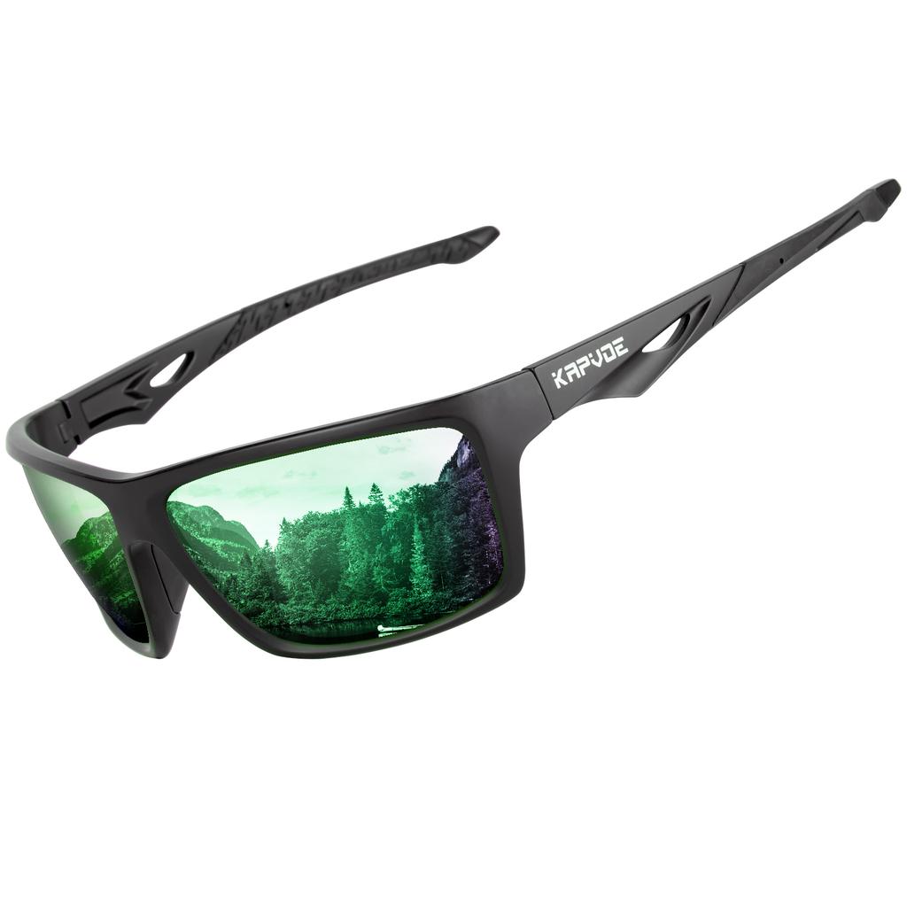 Lunettes de soleil polarisées Kapvoe Mode Sports d'extérieur Lunettes UV400 Lunettes de camping pêche Lunettes de randonnée course à pied pour hommes Cycl