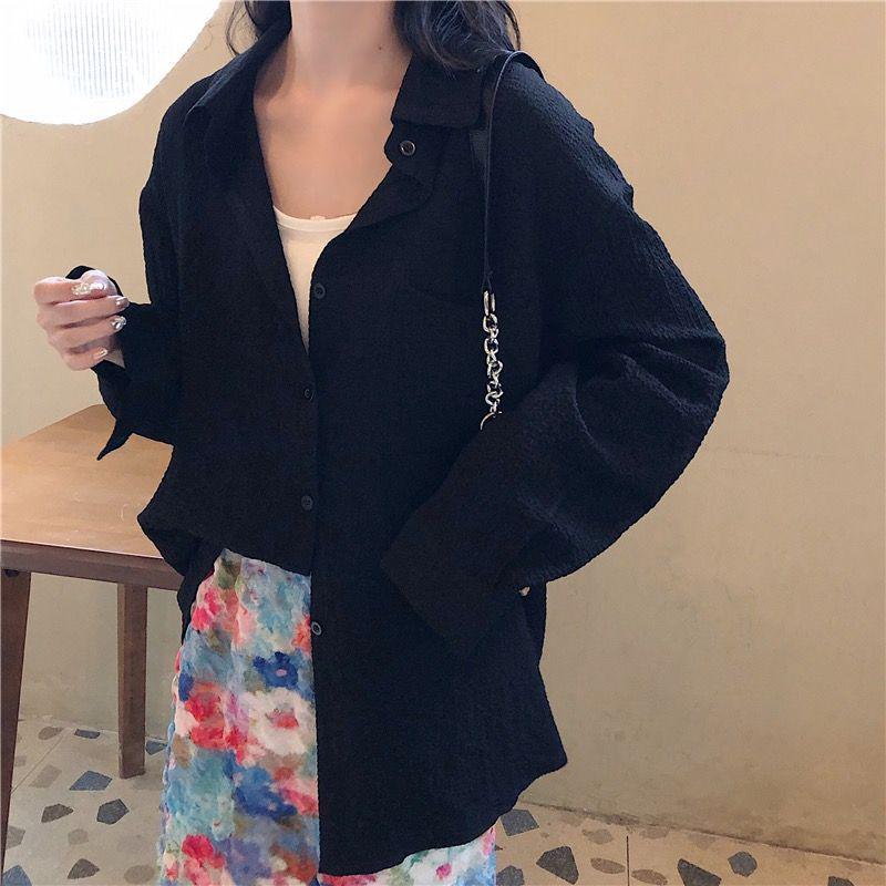 Women's Summer UV Protection Ice Silk Cardigan – Loose Fit, Breathable, Solid Color, Long-Sleeve, Plus Size