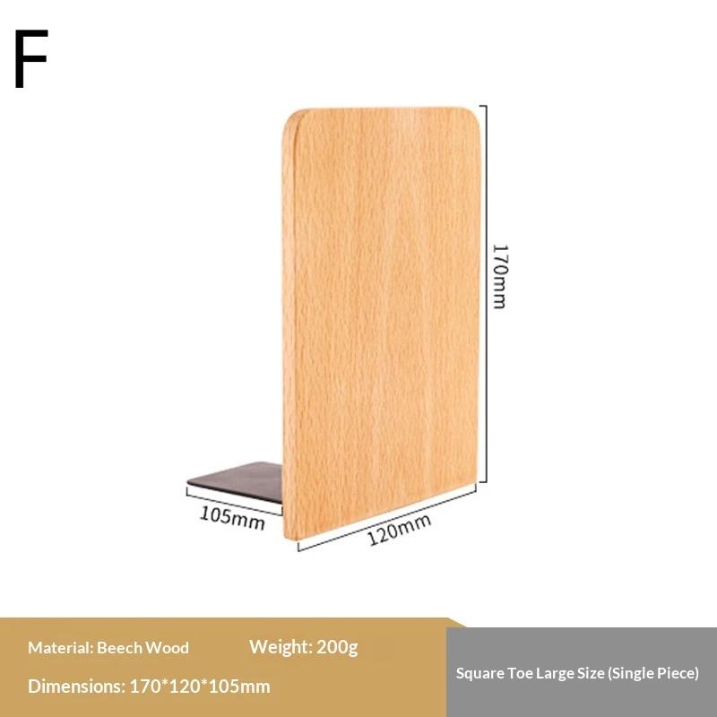 Nature Wooden Bookends Desktop Bookshelf Desk Organizer Office Home Book Accessories Storage Book Holder Wood Book Ends