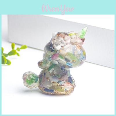 Natürliche Kristall Einhorn Figur Heimdeko Geschenk Mit Handgemachten Harz Verzierungen Für Wohnzimmer
