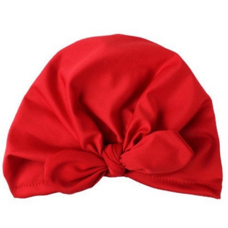 New children's pullover hat, cute rabbit ear baby knotted hat, thin breathable baby fetal hat