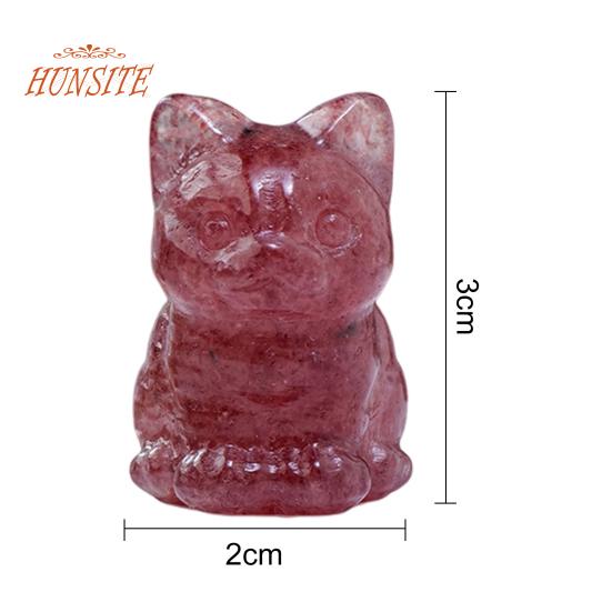 Faux Crystal Cat Statue, Adorable Appearance, Mini Lucky Cat Figurine