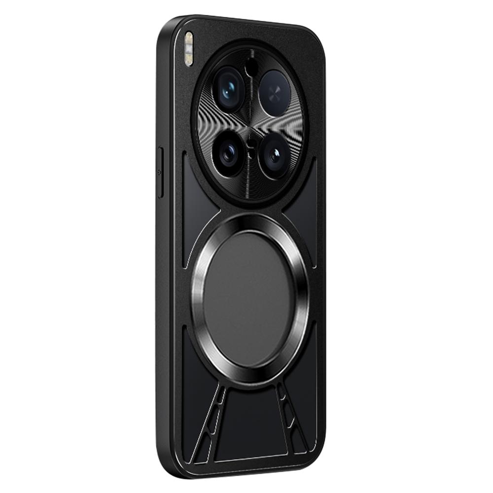 

Для vivo X300 Pro 5G Магнітний чохол Порожнистий Силіконовий + Полікарбонат + Металевий бампер Чохол для телефону