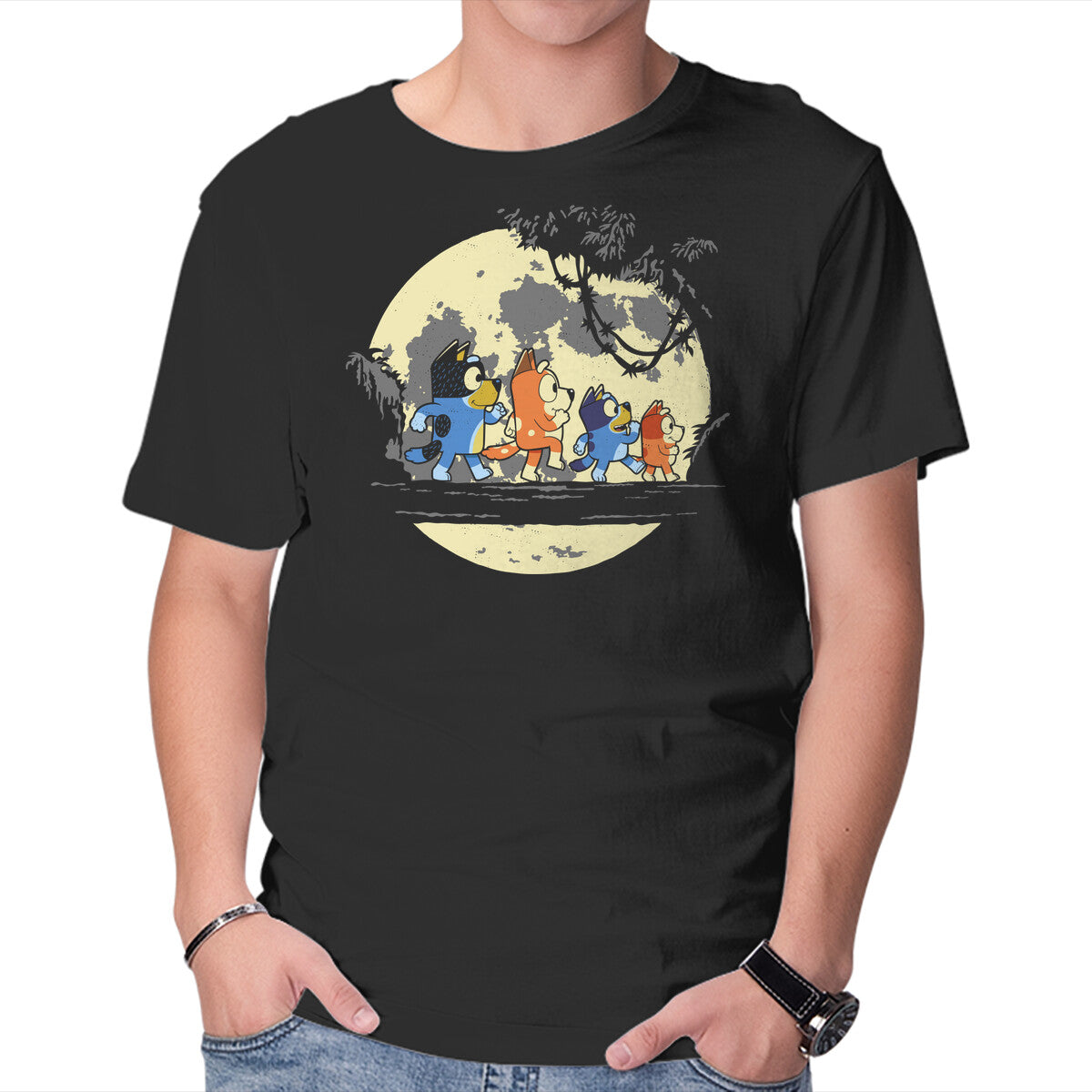 Unisex Crew Neck T-Shirt Follow My Lead Graphic Short Sleeve Casual Tee XXXXL