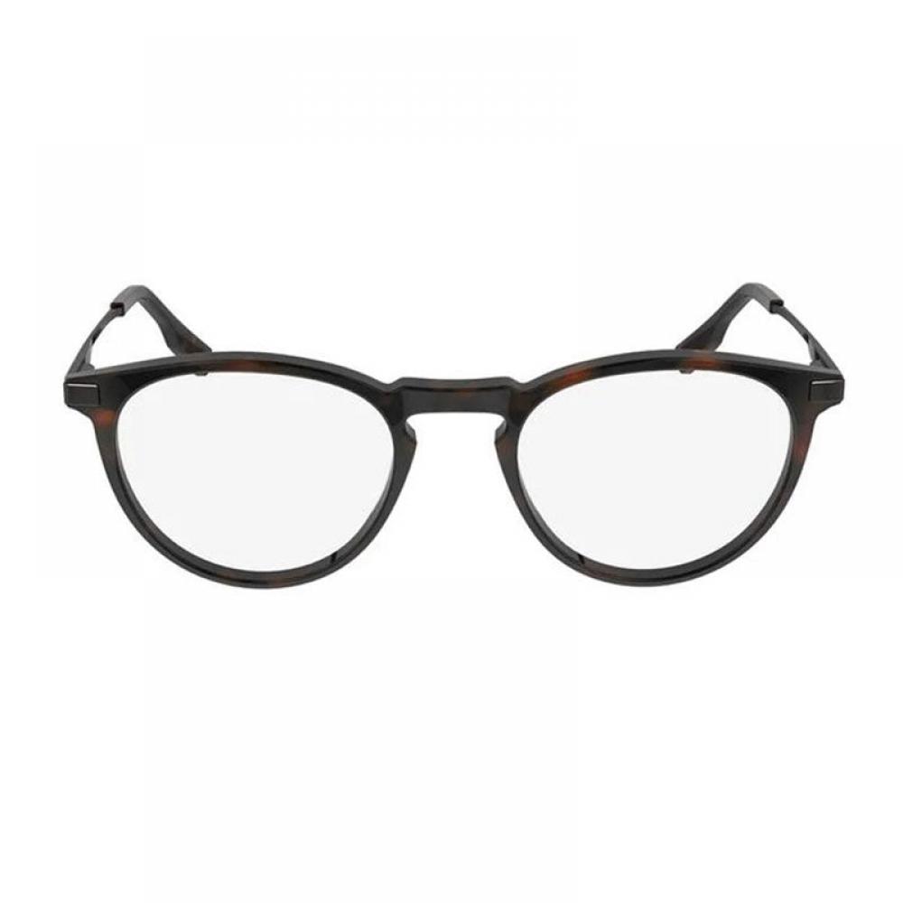 Lacoste EyegLasses BrowLine FuLL Rim  Dark Havana Frame And CLear Demo Lenses L