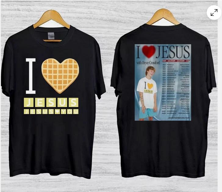 Bryce Crawford 2026 US Tour I Love Jesus TShirt S