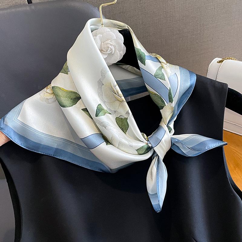 Scarf 100% Silk Bandana Women Square Scarves Wrap Mulberry Spring Fashion High Quality Hijab Shawls Foulard Headkerchief