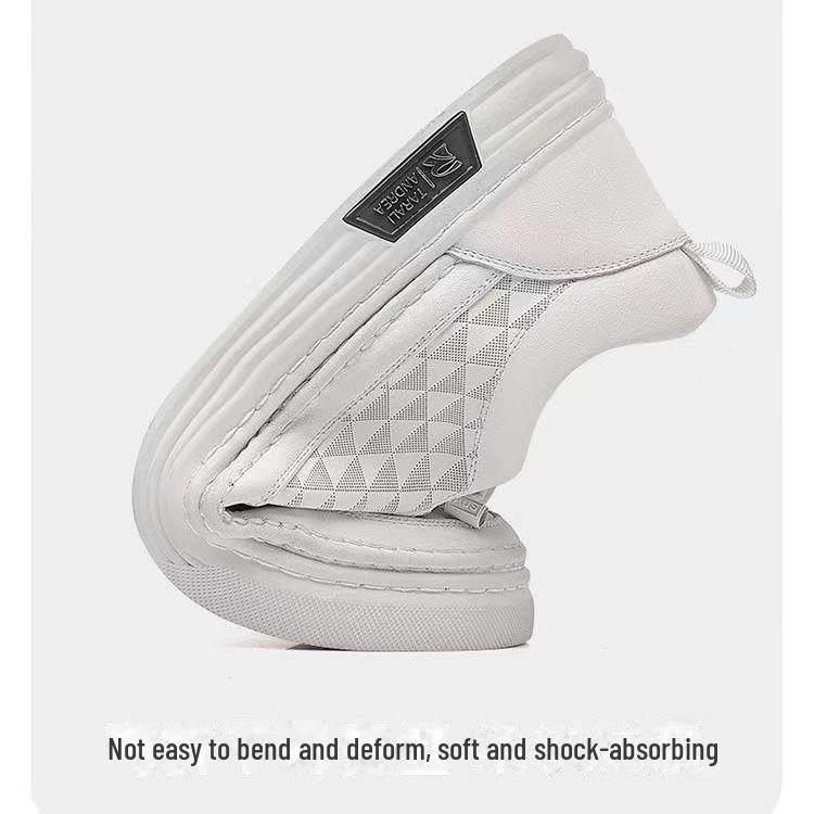 Herren 2024 Trendige Atmungsaktive Weiße Leder Freizeit-Sportschuhe