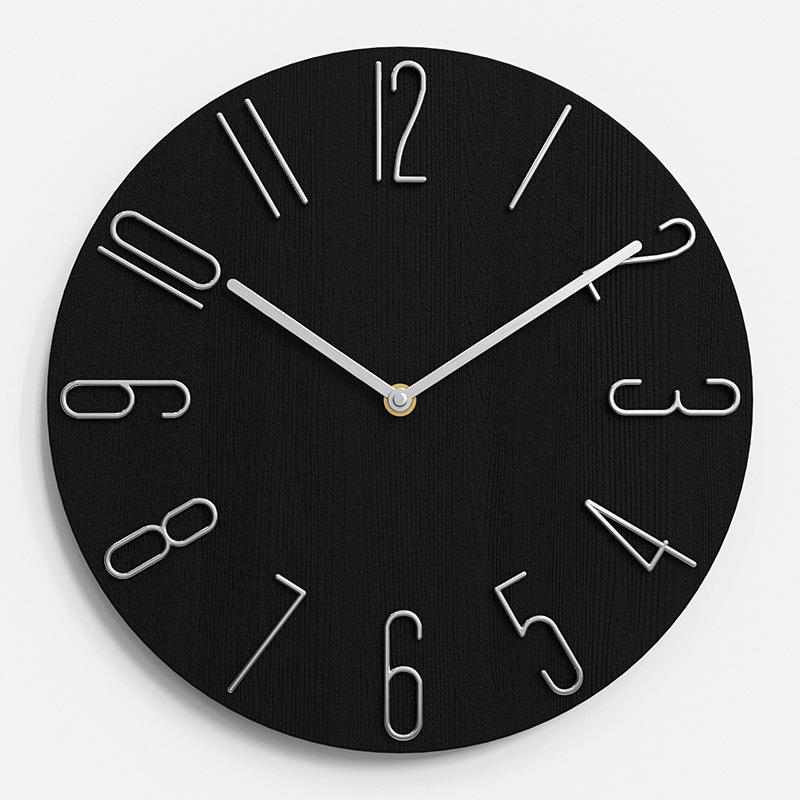 Clocks Living Room Wall Clock Simple Wall Hanging Home Creative Clock Fashion Decorative Clock 12 Inches 30CM