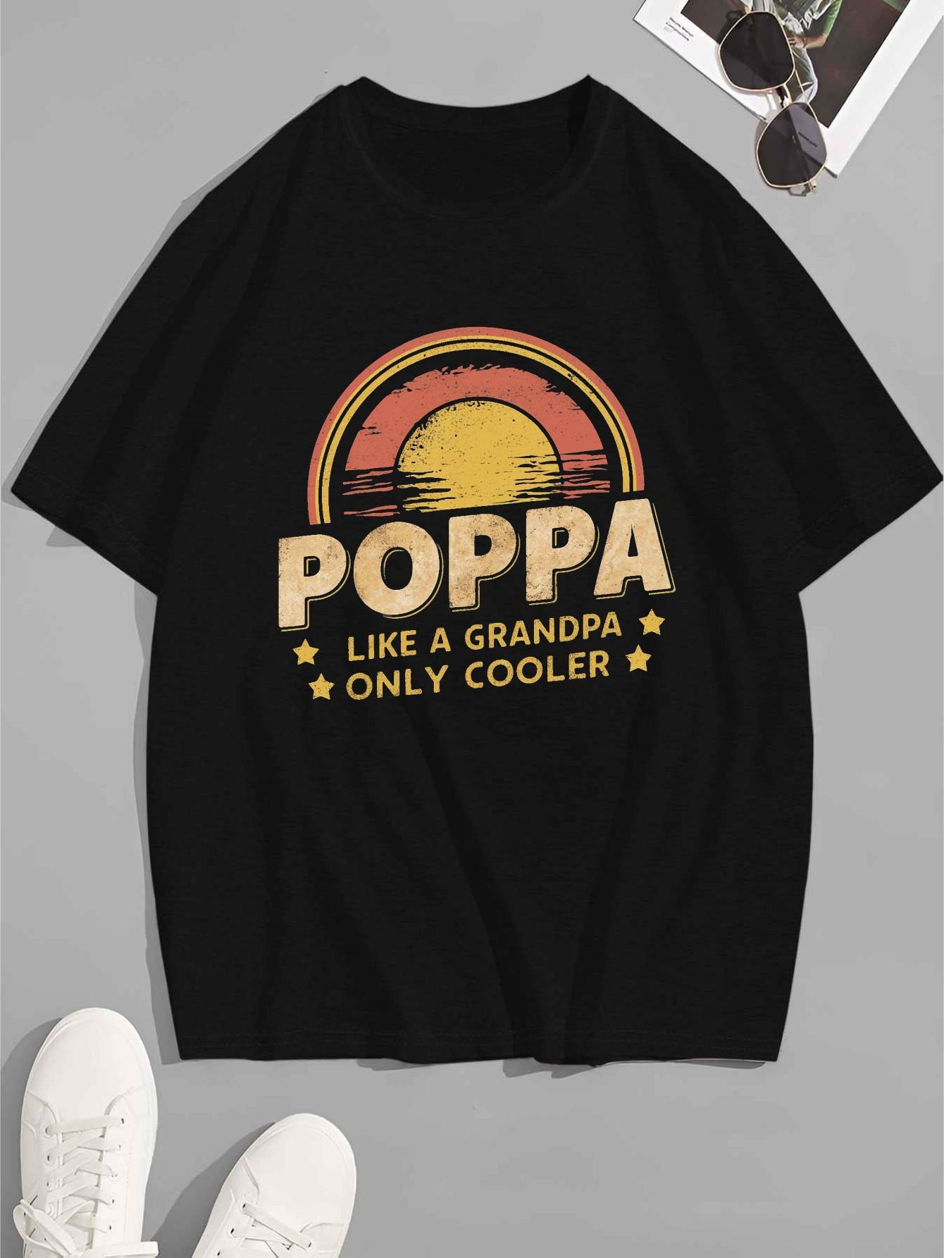 Top Pick Mens 3X Large Retro Sunset Poppa Graphic TShirt S