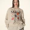 [Mardi mercredi] Sweatshirt Flowermardi Blossom_oatmeal Schwarz