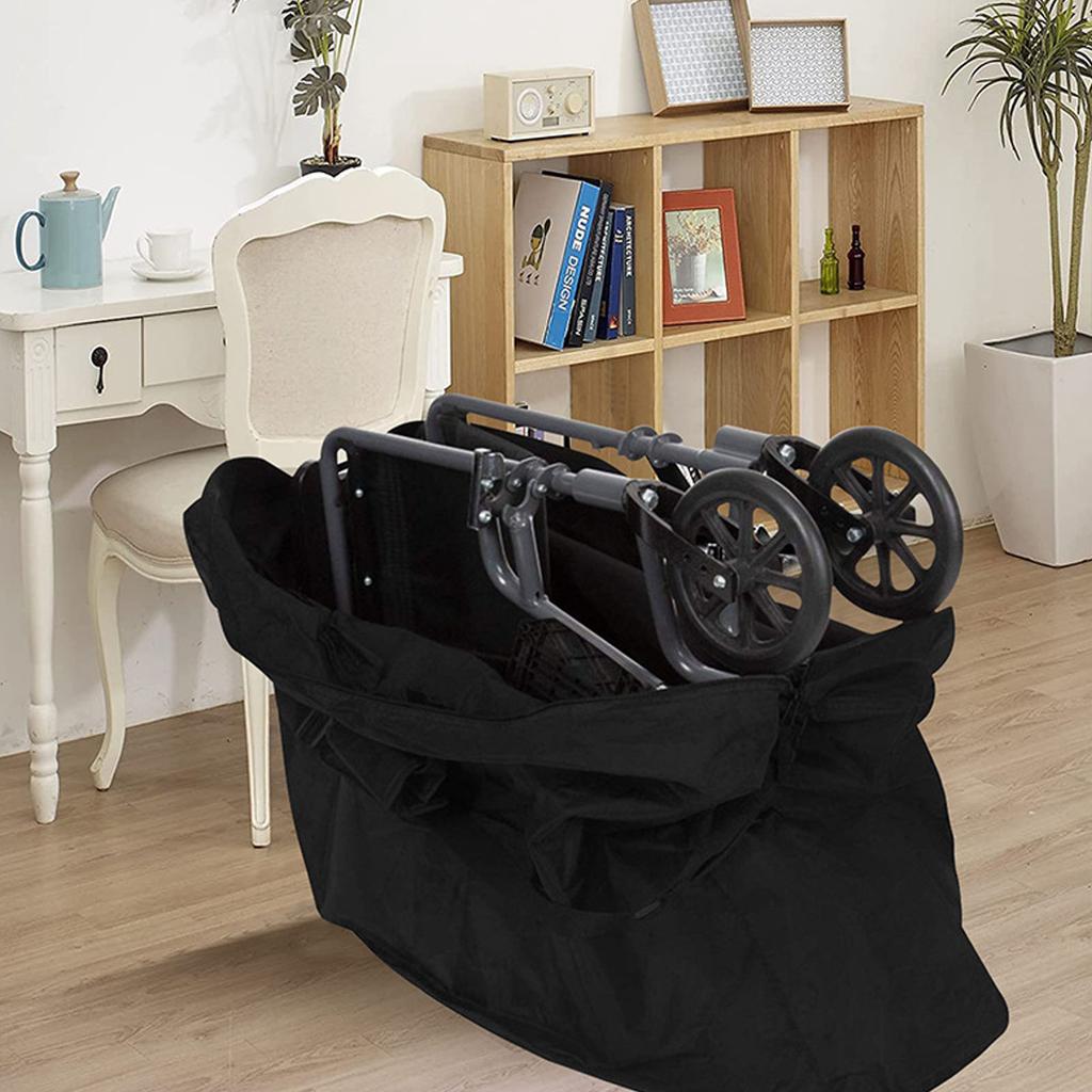 Rollator Travel Bag 600D Oxford Cloth Wheelchair Bag for Folding Water Resistant Walker Wheelchair T