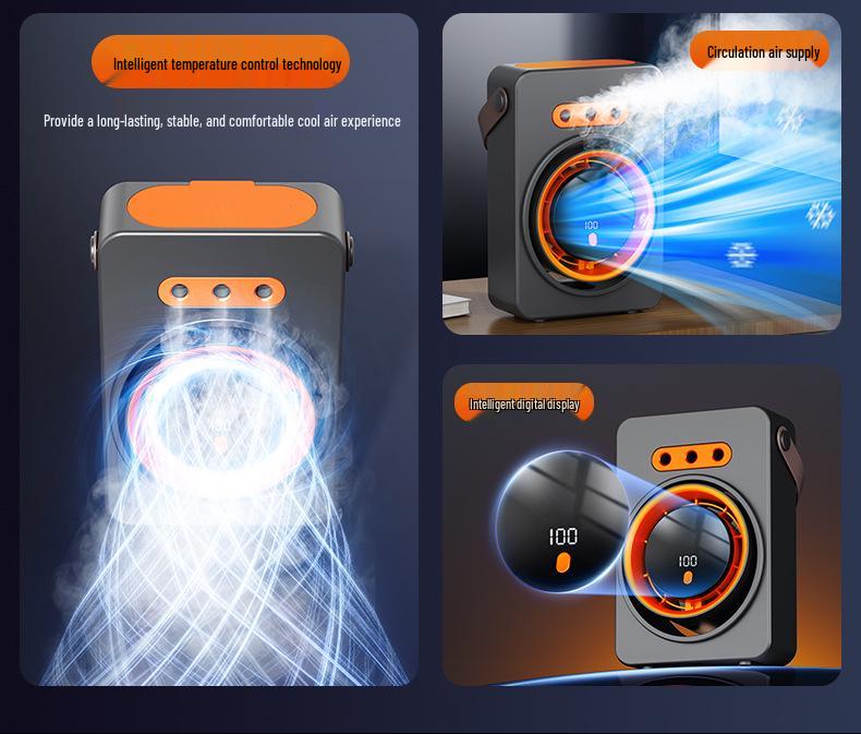 100-Speed Desktop Fan with Timer & Light for Home/Office