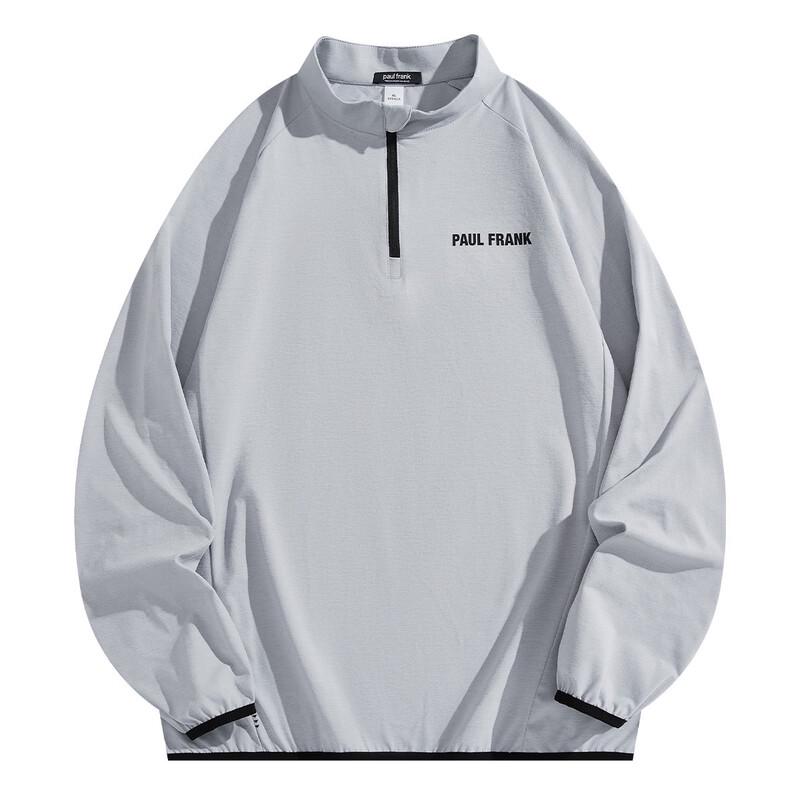 Paul Frank Men s Trendy Half-Zip Pullover Long-Sleeve Sport T-Shirt 3XL