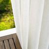 Cremefarbene Leinenmischung Transparente Vorhänge für Schlafzimmer und Wohnzimmer