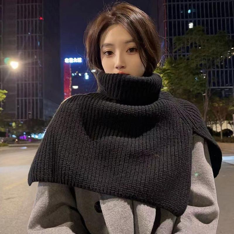 Autumn And Winter Fashionable Irregular Scarf For Women High-End Outer Pullover Scarf Versatile Cold-Proof And Warm Shawl