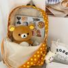 Schoolbag New Korean Retro Polka Dot Backpack Campus Versatile Lightweight High School Student Schoolbag Women's Leisure Travel Backpack