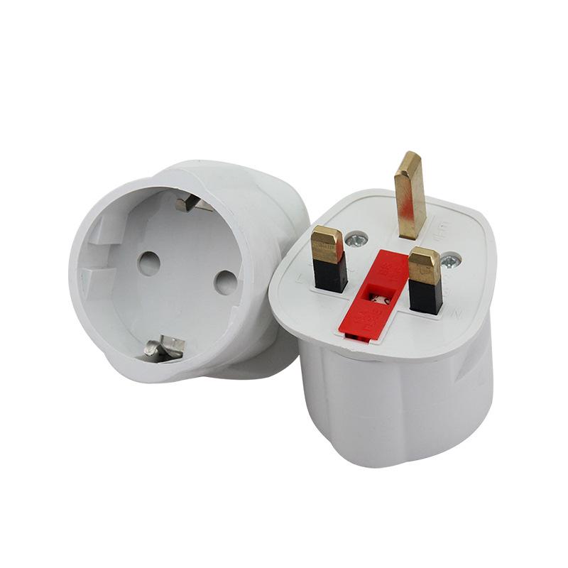 German to UK 13A Adapter | 16A Euro Power Converter Plug with Fuse British to German Adapter