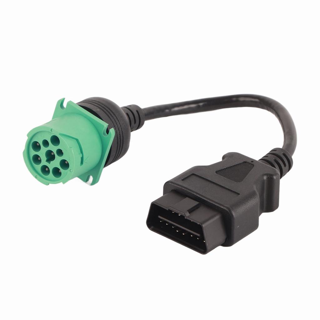 9-poliger Stecker auf 16-poliger OBD2 LKW Diagnose-Scanner Kabeladapter für Cummins Dieselmotor