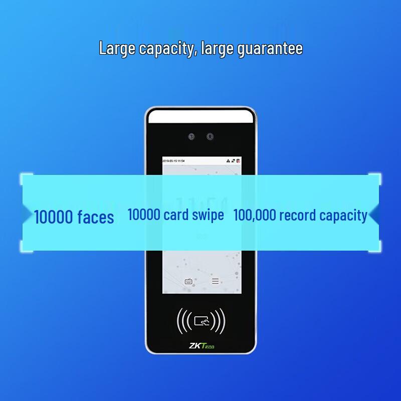 ZKTECO XFace60 Dynamic Face & Card Recognition Time Attendance Machine CN plug (adapter included)