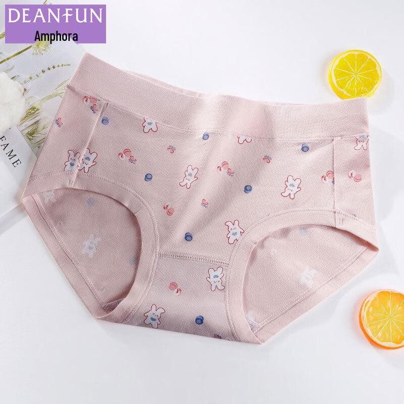 Deanfun Women's Cute Pure Cotton Printed Briefs 4-Pack